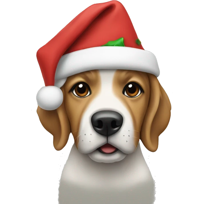 Dog wearing a Christmas hoodie  emoji