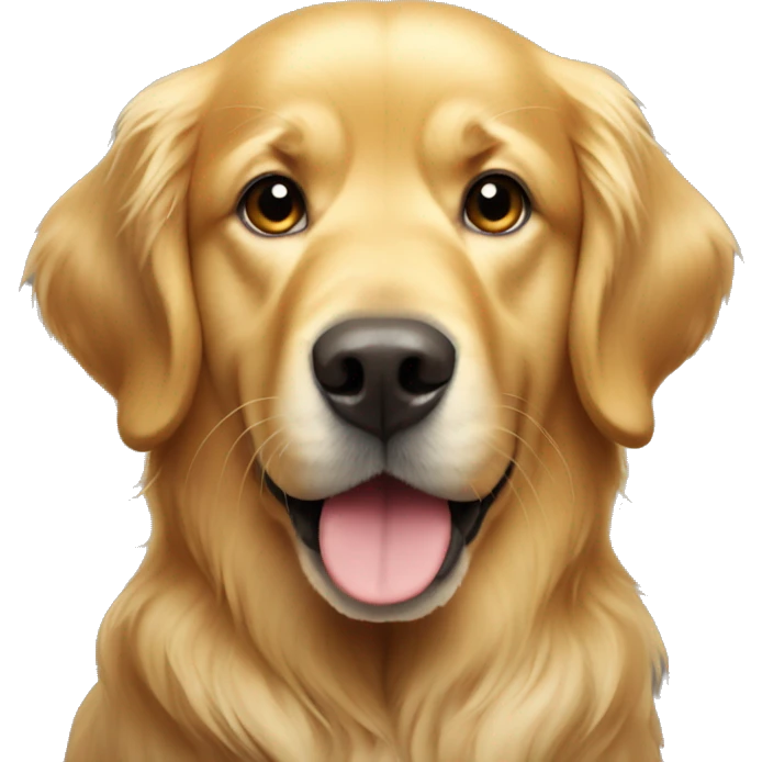 Golden retriever in Santa gat emoji