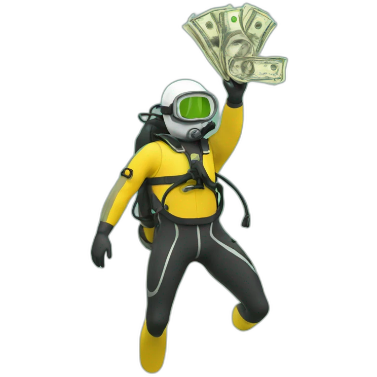 Diver with money emoji