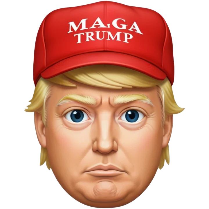 trump wearing MAGA cap emoji