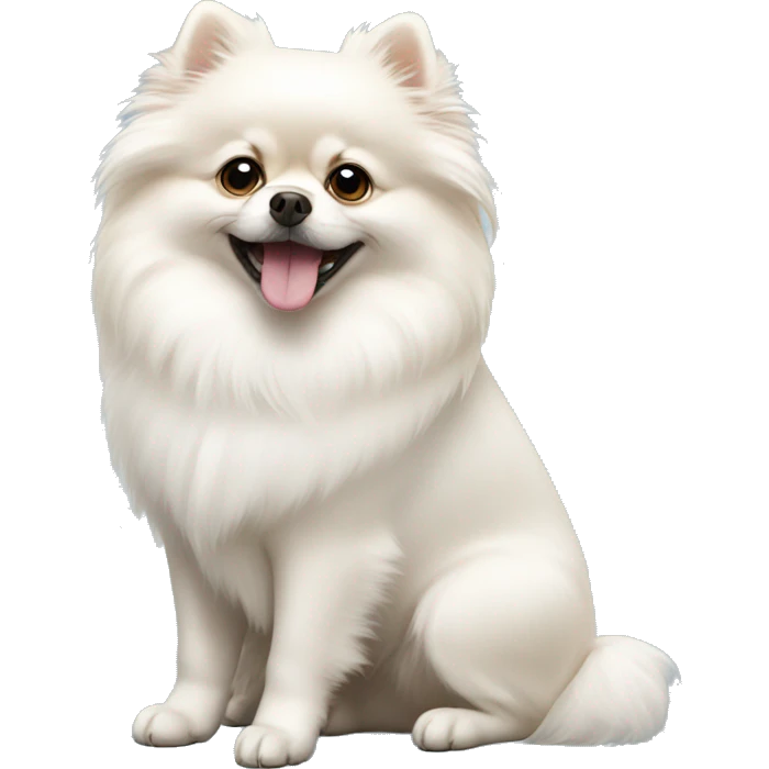 white pomeranian emoji