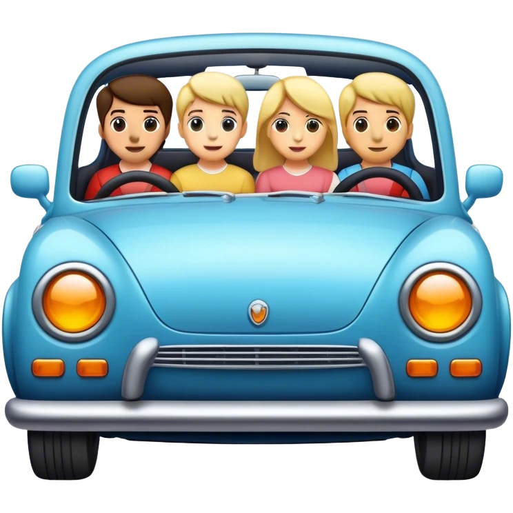 Driving 4 people emoji