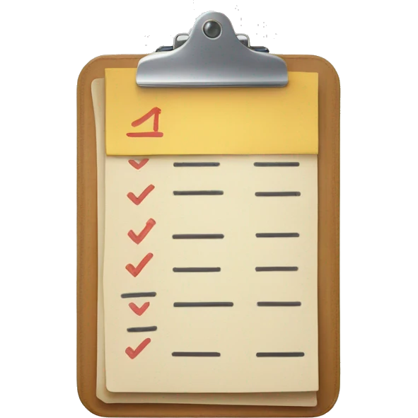 clipboard with checkmarks on it emoji