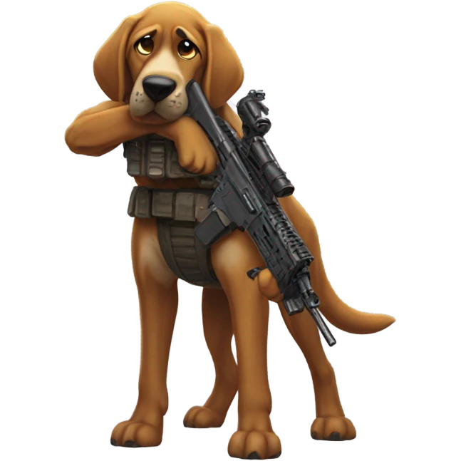 Apex Legends Bloodhound with a rifle, full body emoji