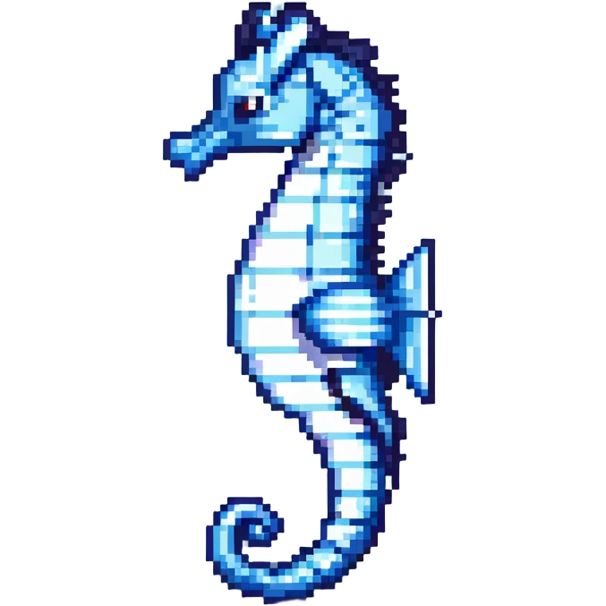 blue seahorse emoji