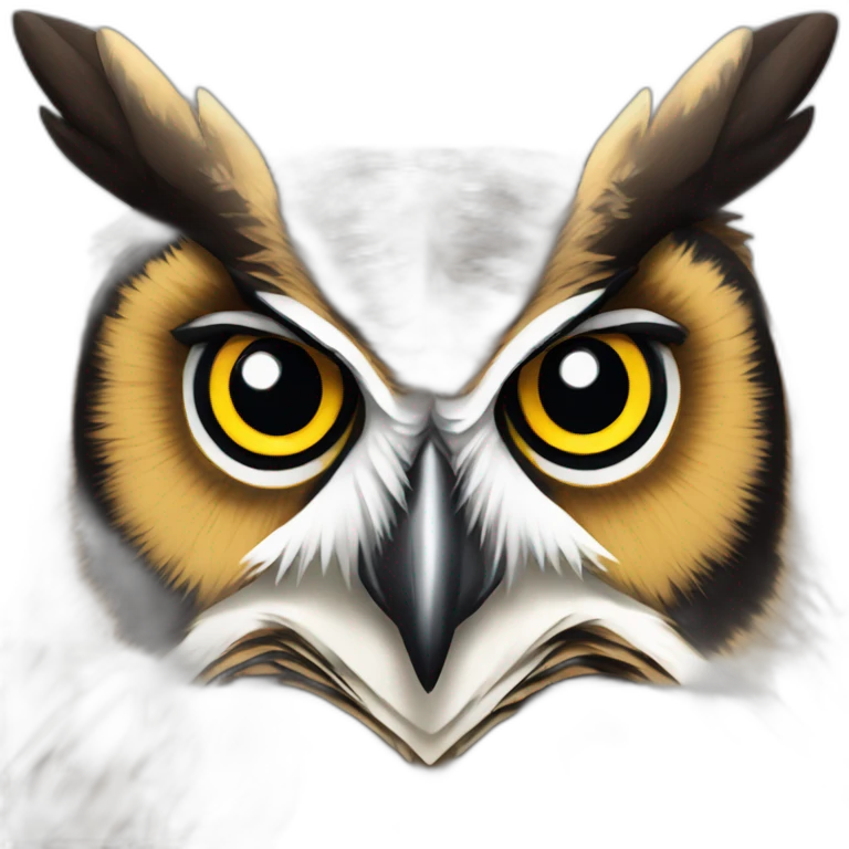 Full Body Great Horned Owl emoji