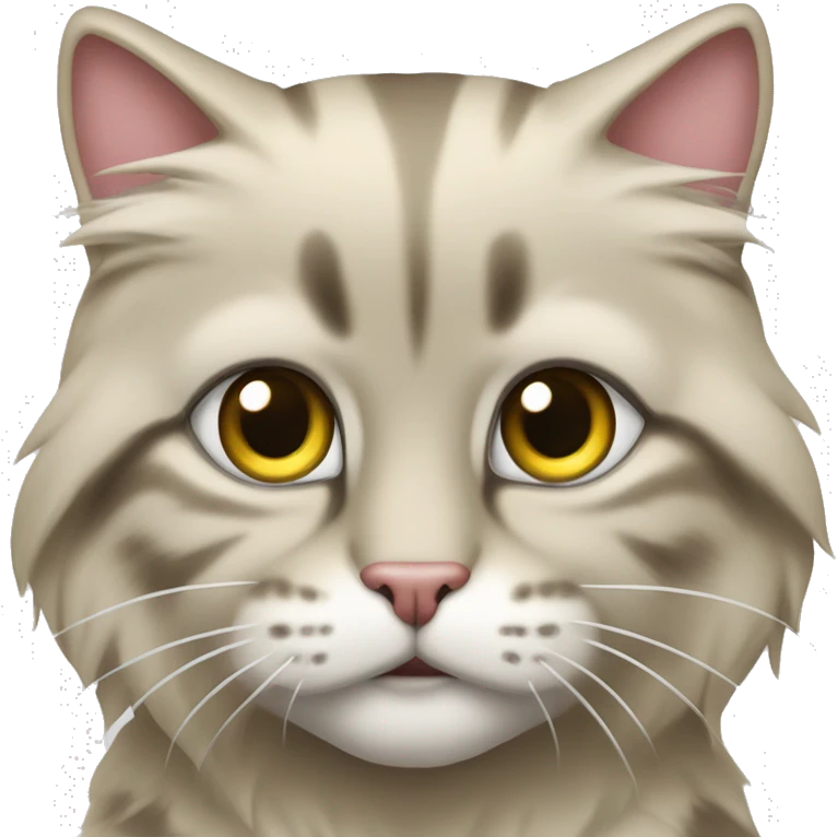 Котик держит розовое сердечко  emoji