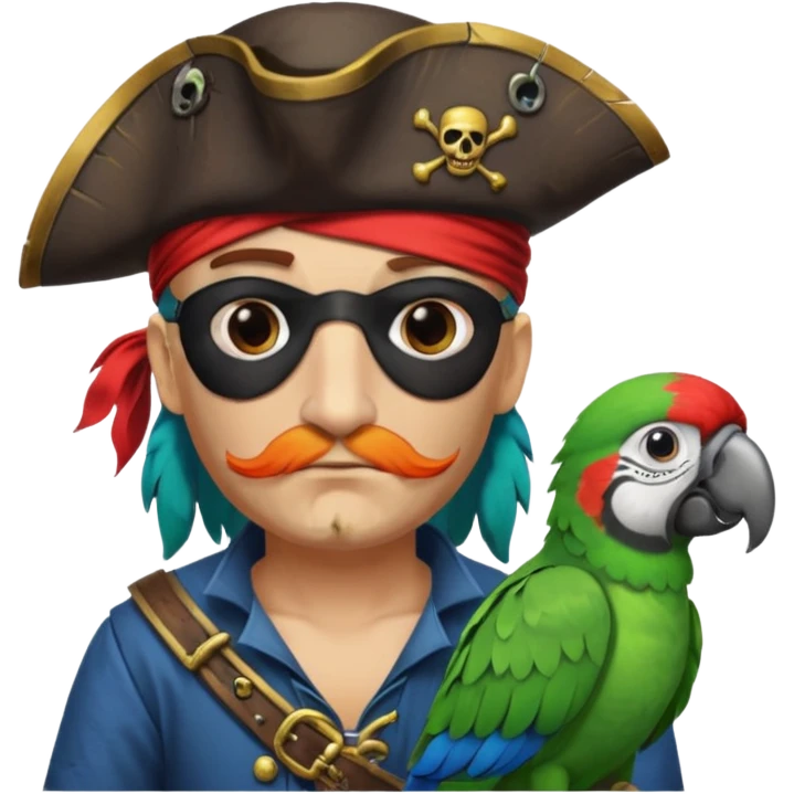 pirate and parrot emoji
