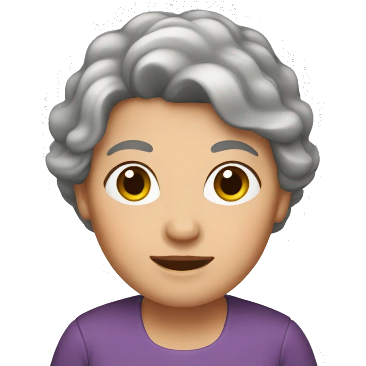 Grandma with brown hair emoji