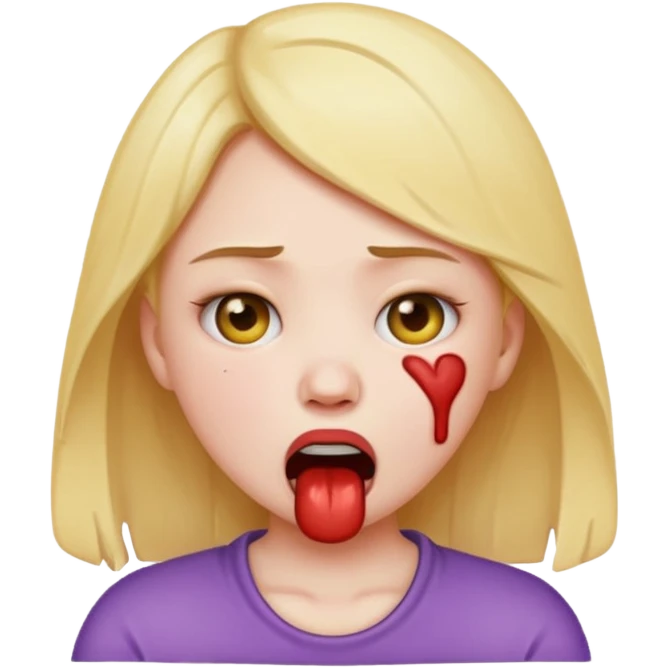 Girl emoji choking her self out emoji