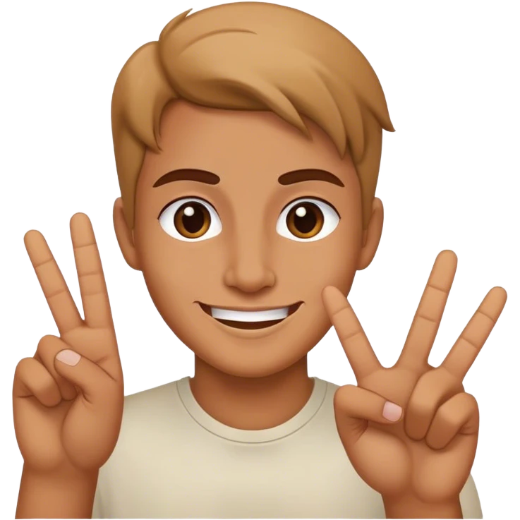 smirking face with peace sign emoji