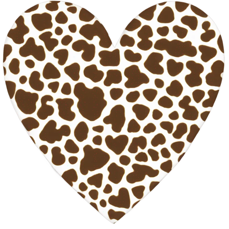 cow print heart emoji