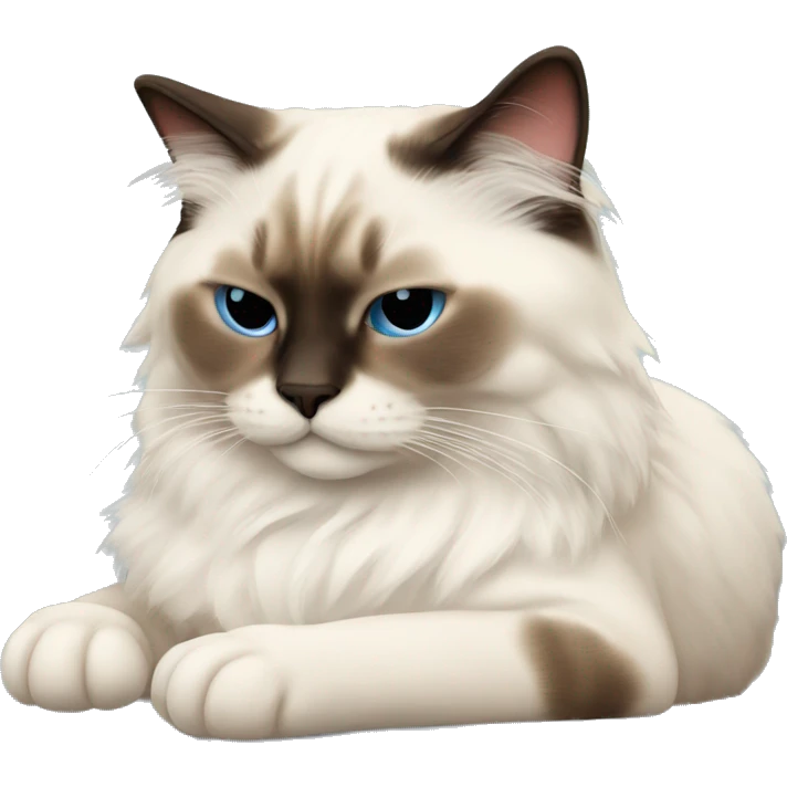 Ragdoll cat sleeping emoji