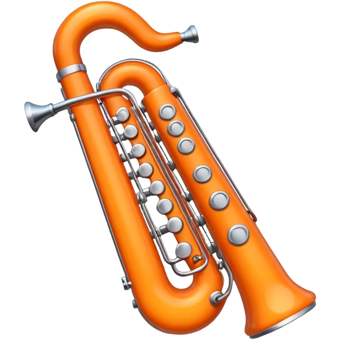 V shaped orange instrument emoji