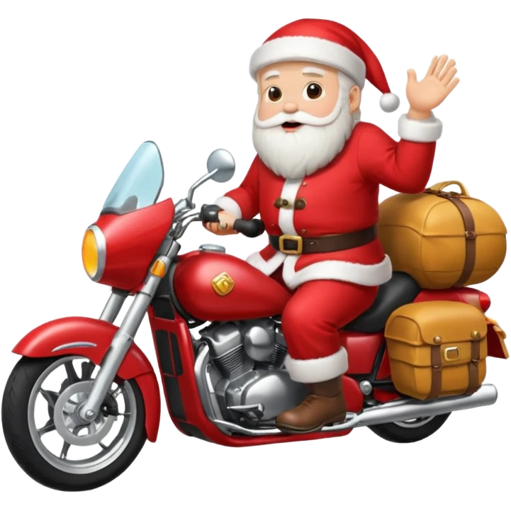 Santa on a motorcycle emoji
