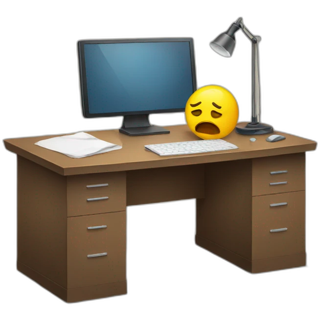 sad-work-desk emoji
