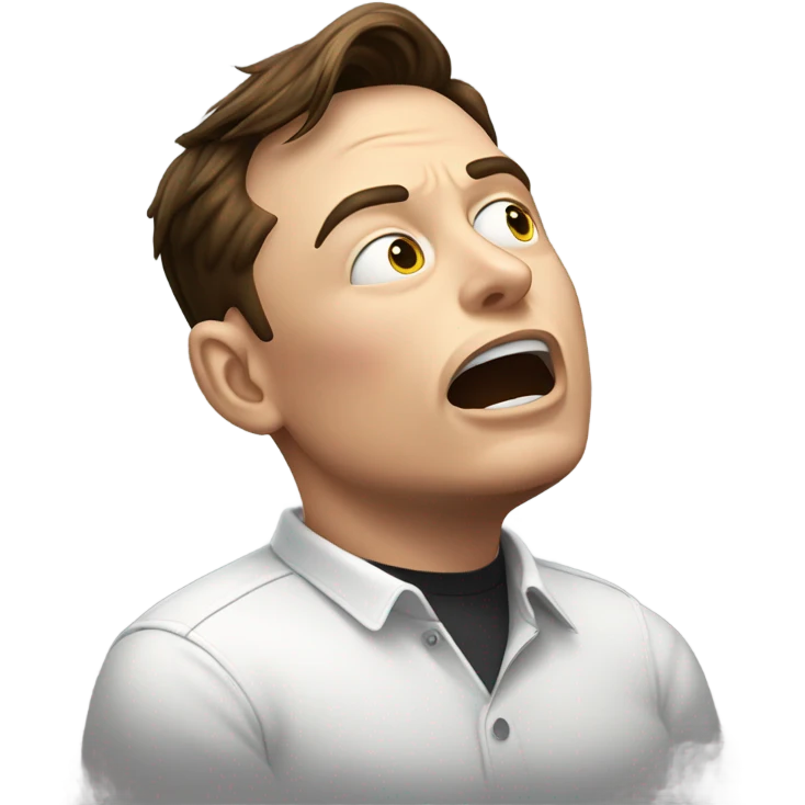 Elon musk throwing up  emoji