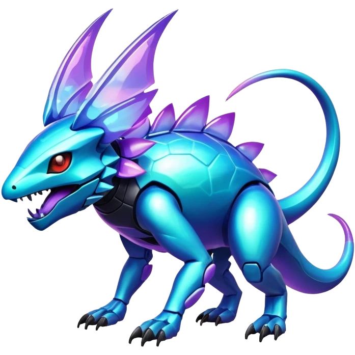  exotic tropical cyber-Protogen-Fakémon-Pokémon-Vernid-creature emoji