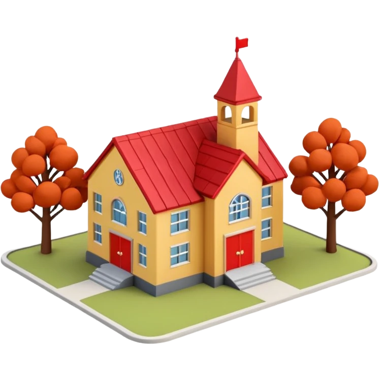 3d very small school emoji