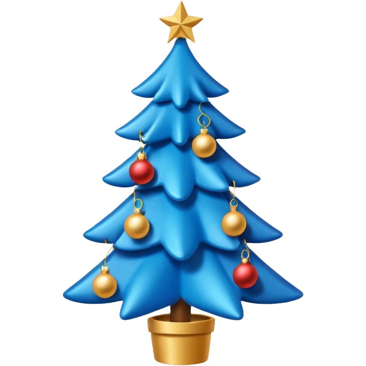 Cute Blue Christmas three  emoji