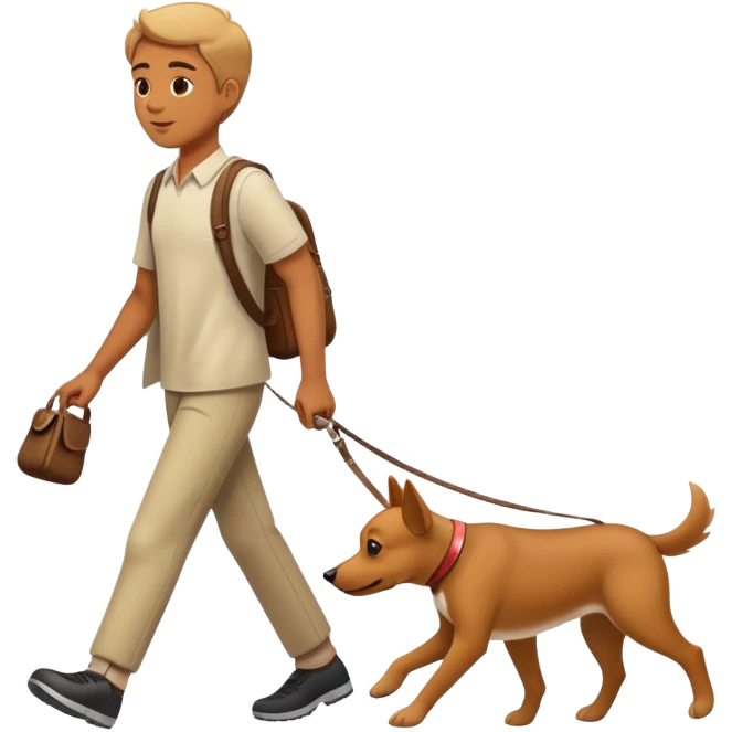 Person walking a dog emoji