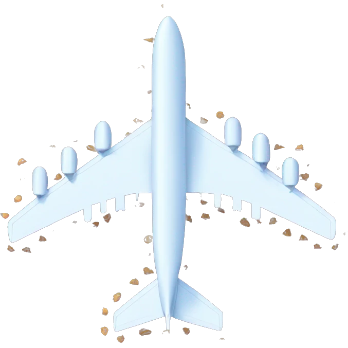 plane with a food pattern emoji