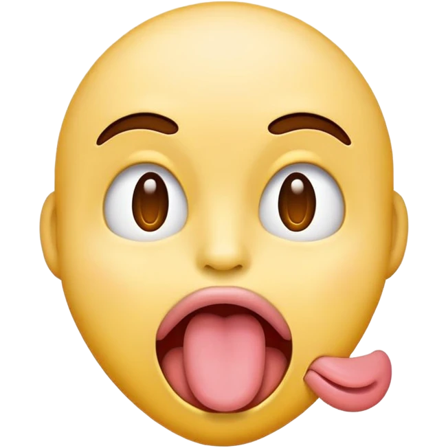 classic emoji style with tongue out and mouth closed emoji