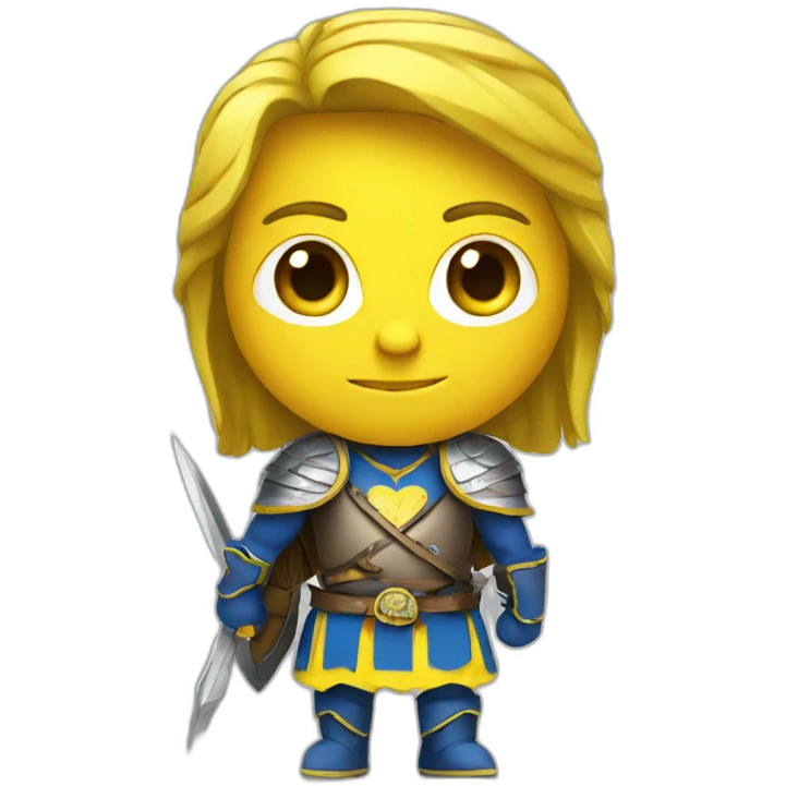 Ukraine, warrior, patriot, heart emoji