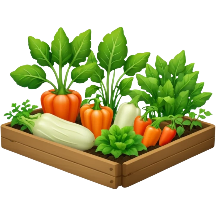 garden bed with vegetables  emoji