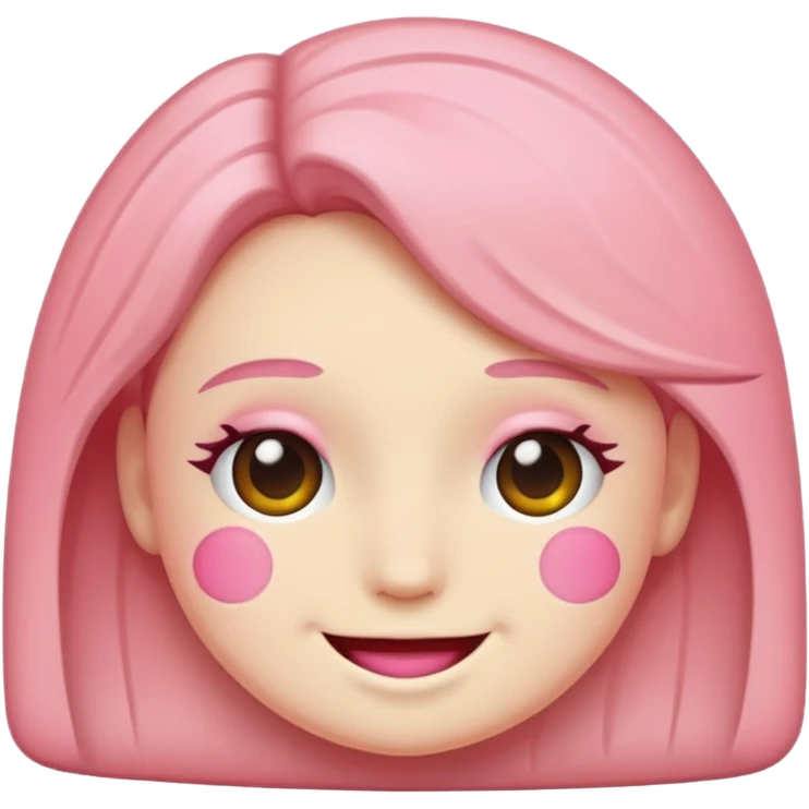 Smiling pink blush emoji