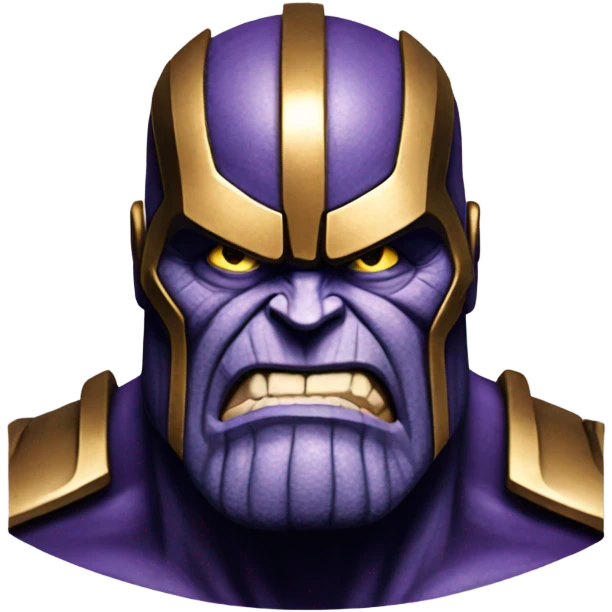 Thanos looking mad emoji