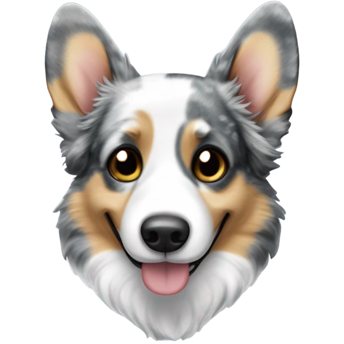 Blue Merle corgi  emoji