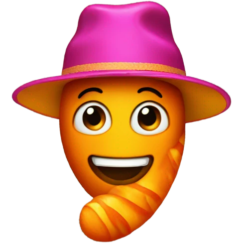 cheeto with hat emoji