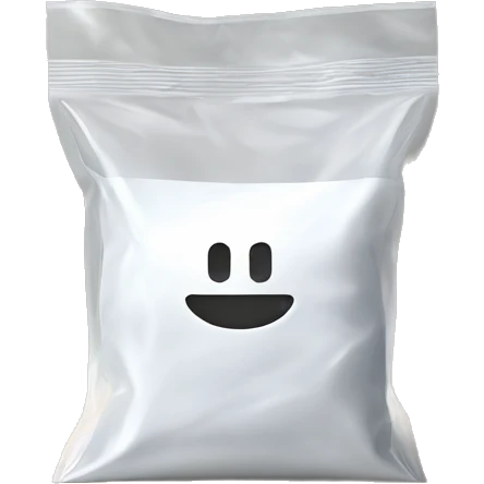 clear ziploc bag add white washing powder inside  emoji