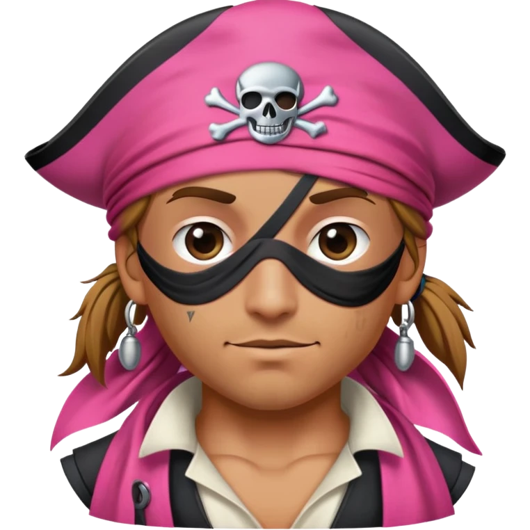Une pirate rose emoji