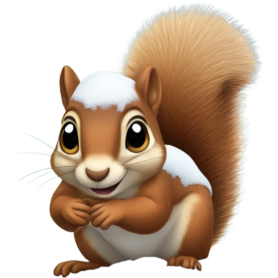 Squirrel in the snow emoji