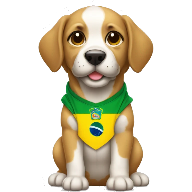 Cachorro com a camisa do Brasil emoji