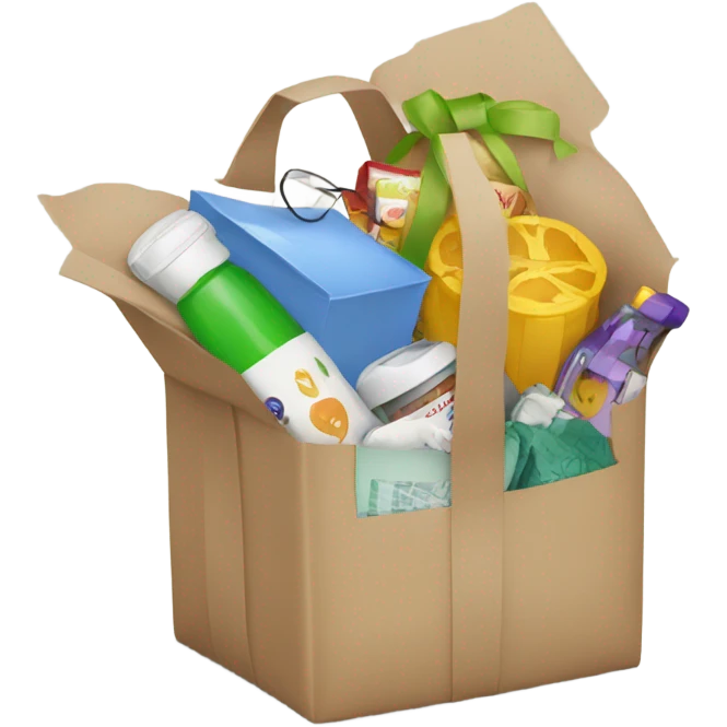 Giving shopping hauls  emoji