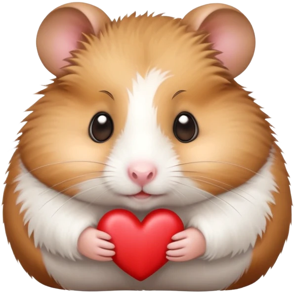 Hamster with heart eyes emoji