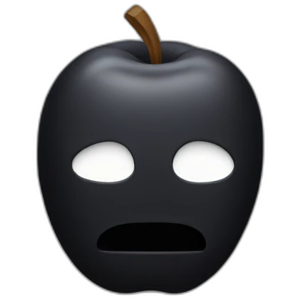 MINIMALISTIC NO FACE APPLE emoji