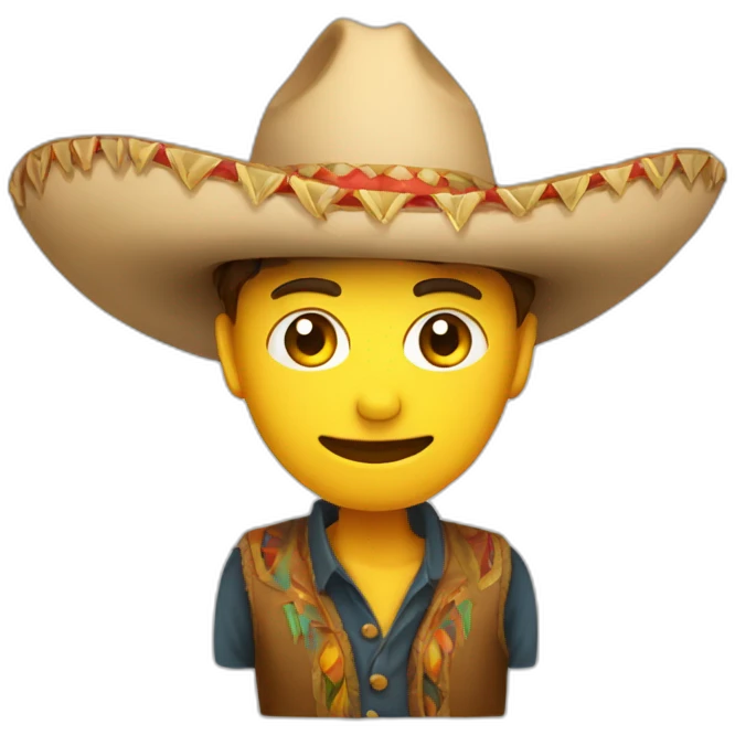 Chat avec un chapeau mexicain emoji