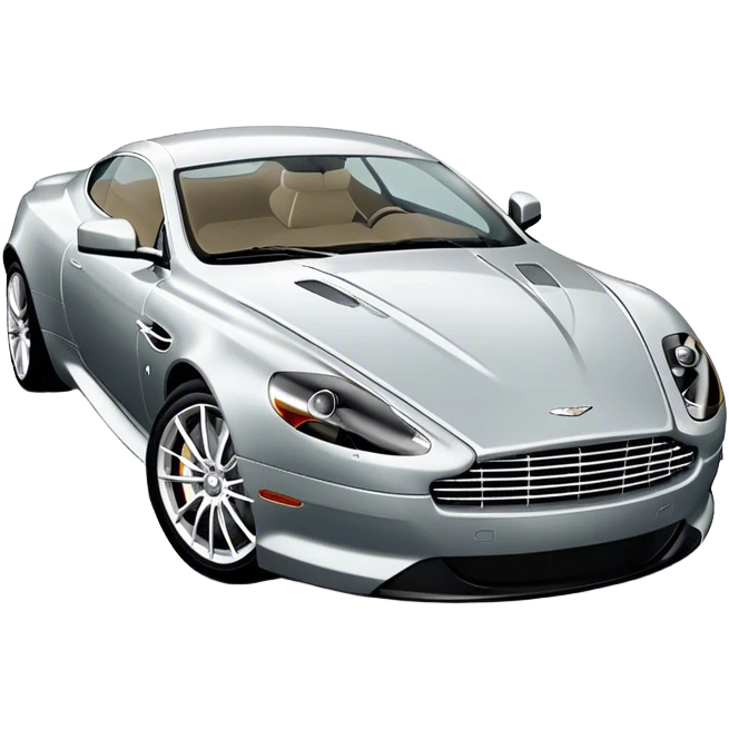 Aston Martin DB9 - Aston Martin (Model Year: 2016) (Iconic colour: Silver) emoji