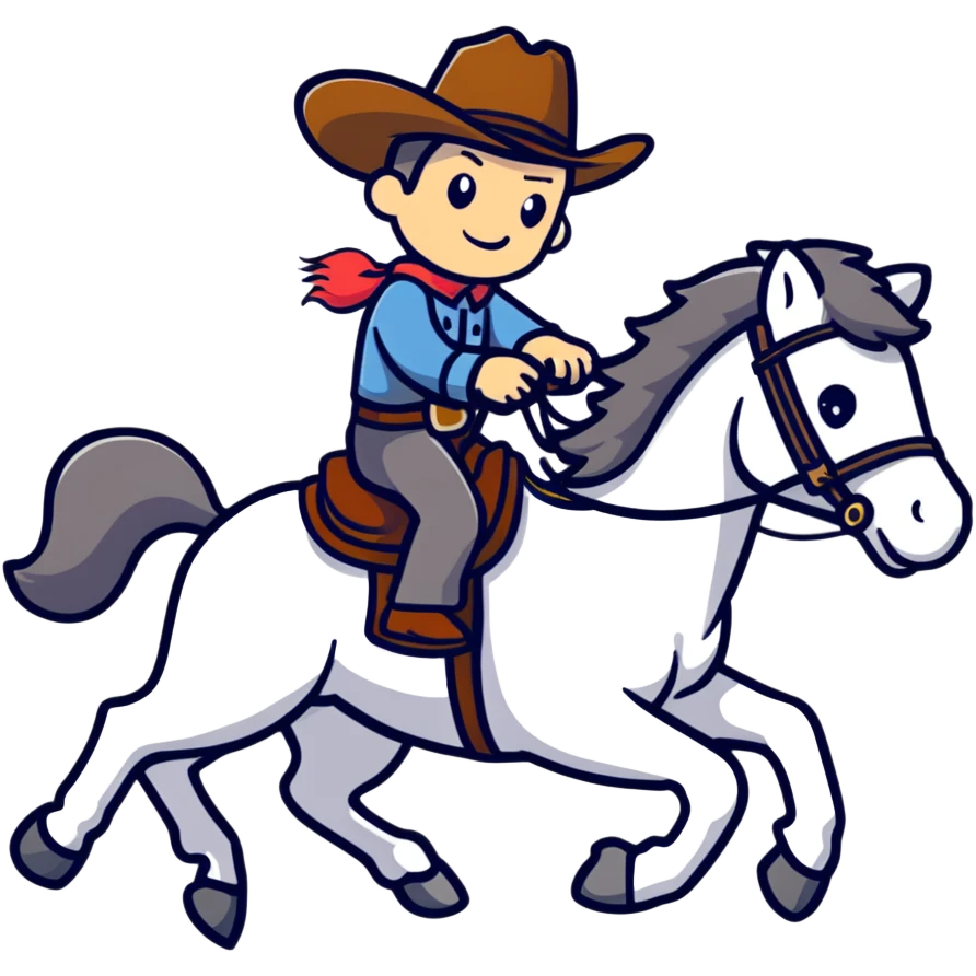 cowboy riding a horse emoji