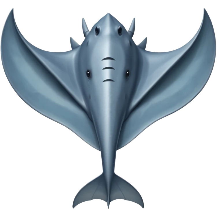 stingray with long stinger viewed from above emoji