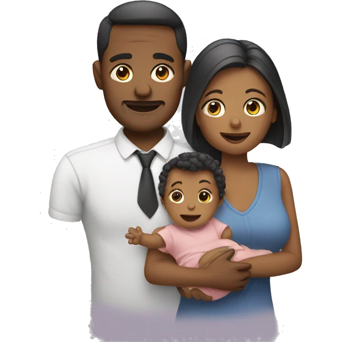 Mom and dad with baby emoji