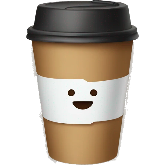 paper cup with coffee emoji
