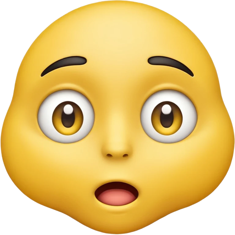 Create a royalty free "thinking" emoji with the mouth pulled up to the left and the eyes looking up to the right emoji
