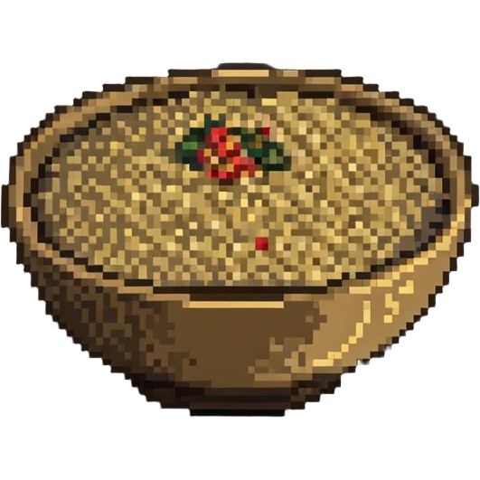 bowl of quinoa grains emoji