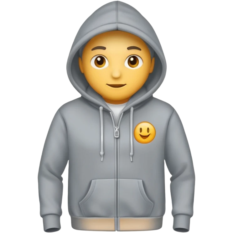 only clean grey hoodie cloth emoji