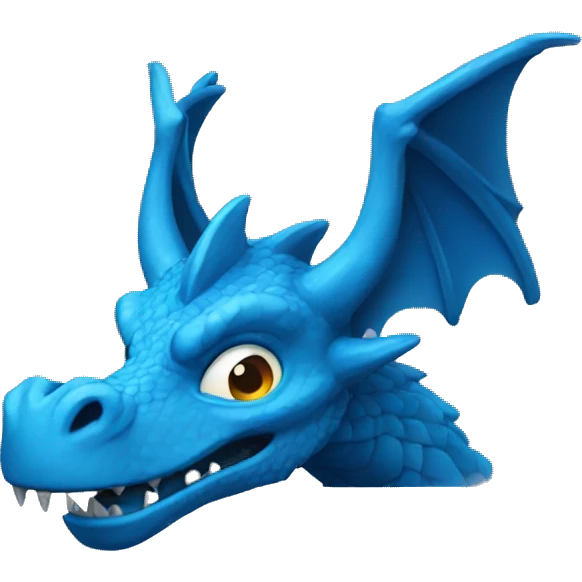 Dragão azul emoji